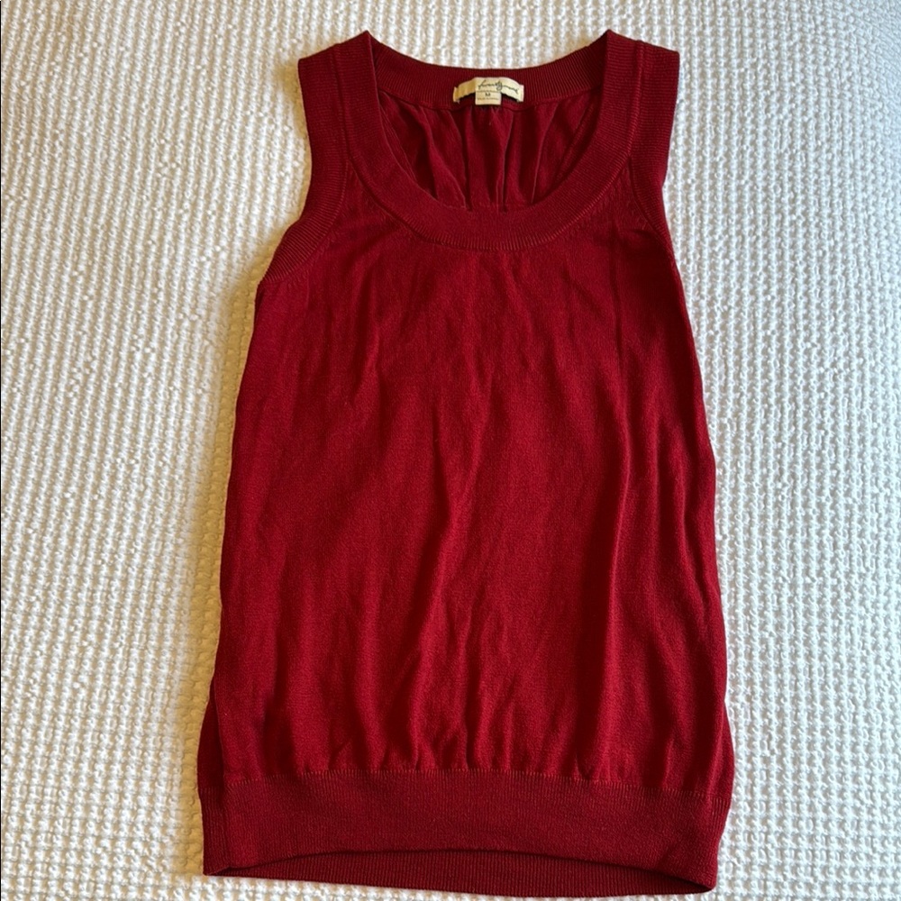 Forever 21 Red Ribbed Tank Top